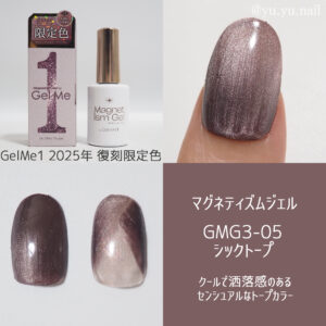 Gelme1マグネティズムジェルネイル2025年秋冬の限定色05シックトープ