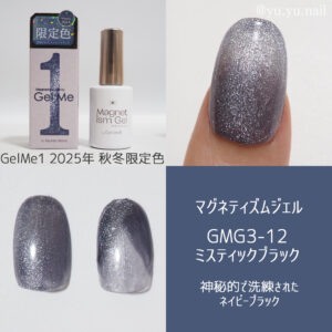 Gelme1マグネティズムジェルネイル2025年秋冬の限定色12ミスティックブラック