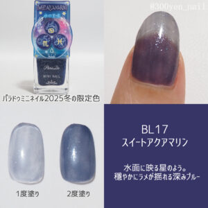 パラドゥミニネイル2025年冬BL17 スイートアクアマリン
