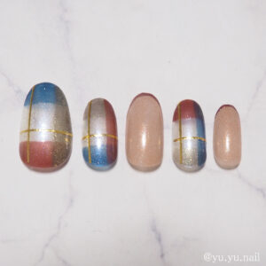 PLAYFULプレイフル2025年秋冬新色でチェックネイルデザインチップ