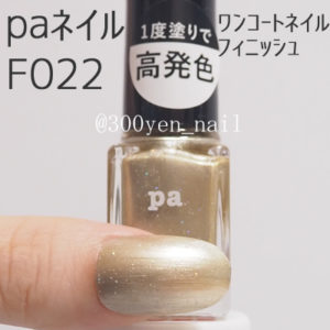 paネイル2022年AWワンコートフィニッシュF022