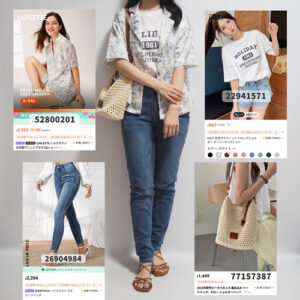 sheinシーイン2025年関コレAWコーデ柄シャツスキニーパンツ