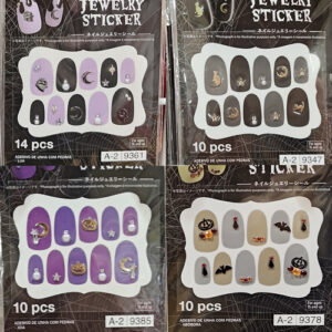 2025年100均ダイソーハロウィンネイルシールメタル