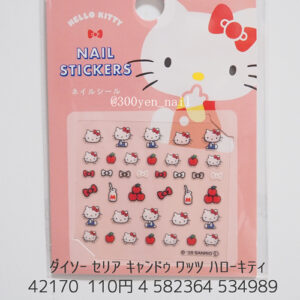 100均サンリオネイルシールハローキティダイソーセリアキャンドゥワッツ